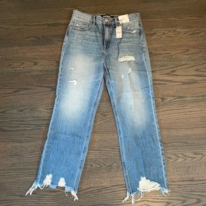 Straight Ankle High Rise Jeans